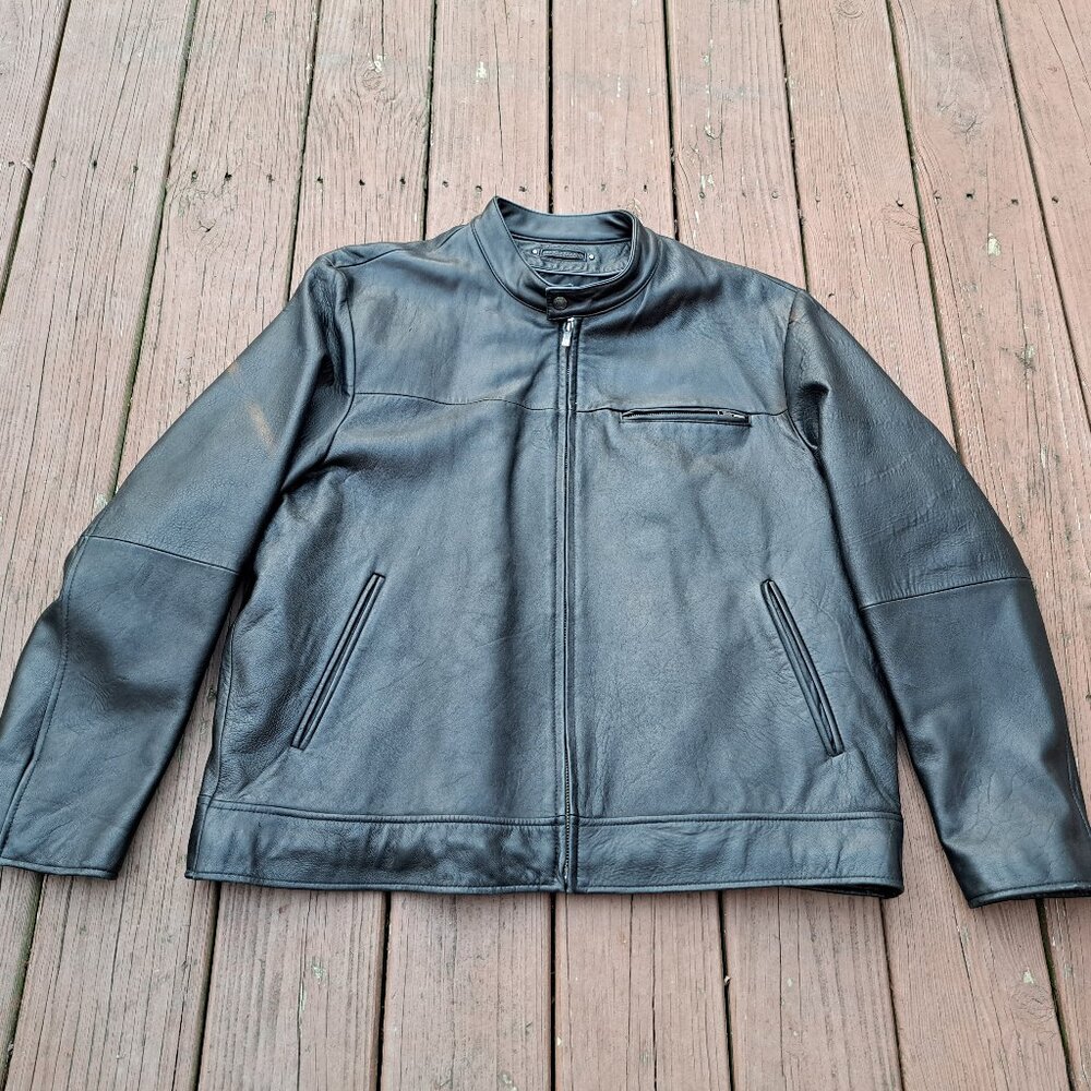 %M Julian Wilsons Leather Men Jacket Black Size XL